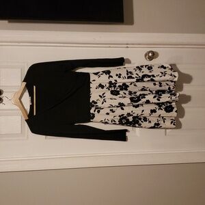 Black and White Floral Dress